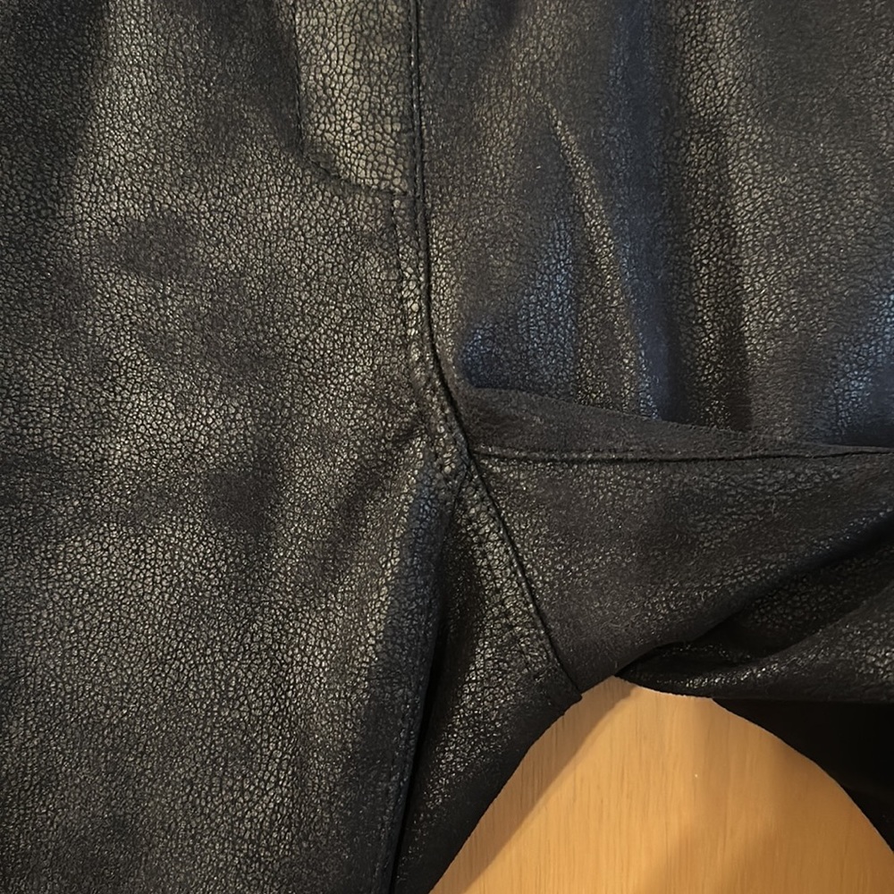 ABS Platinum Women’s Faux Leather Leggings Black Size 2 - Picture 4 of 12